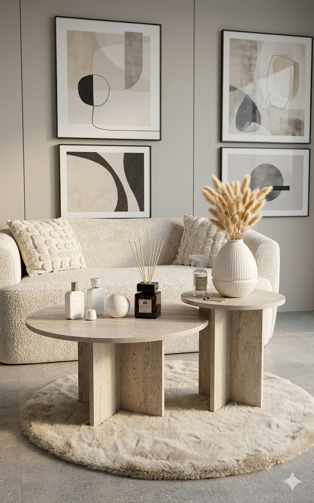 02 TABLE SALLON TRAVERTINE MDF