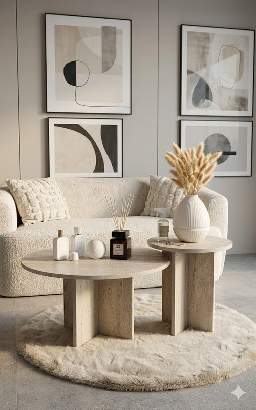 02 TABLE SALLON TRAVERTINE MDF