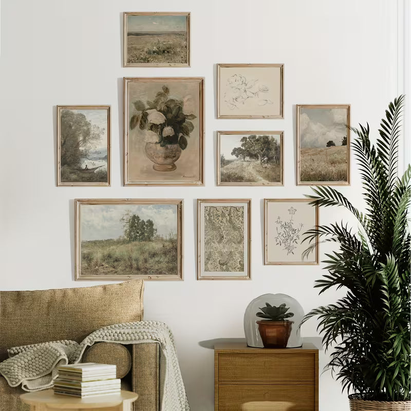 Ensemble de 9 pièces de galerie vintage